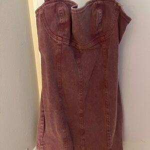 Denim urban outfitters coral dress